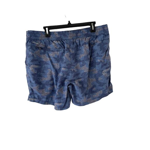 Columbia Men's Size 1X Blue Camo Swimming Swim Shorts - Picture 4 of 9